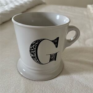 White Mug with Decorative G